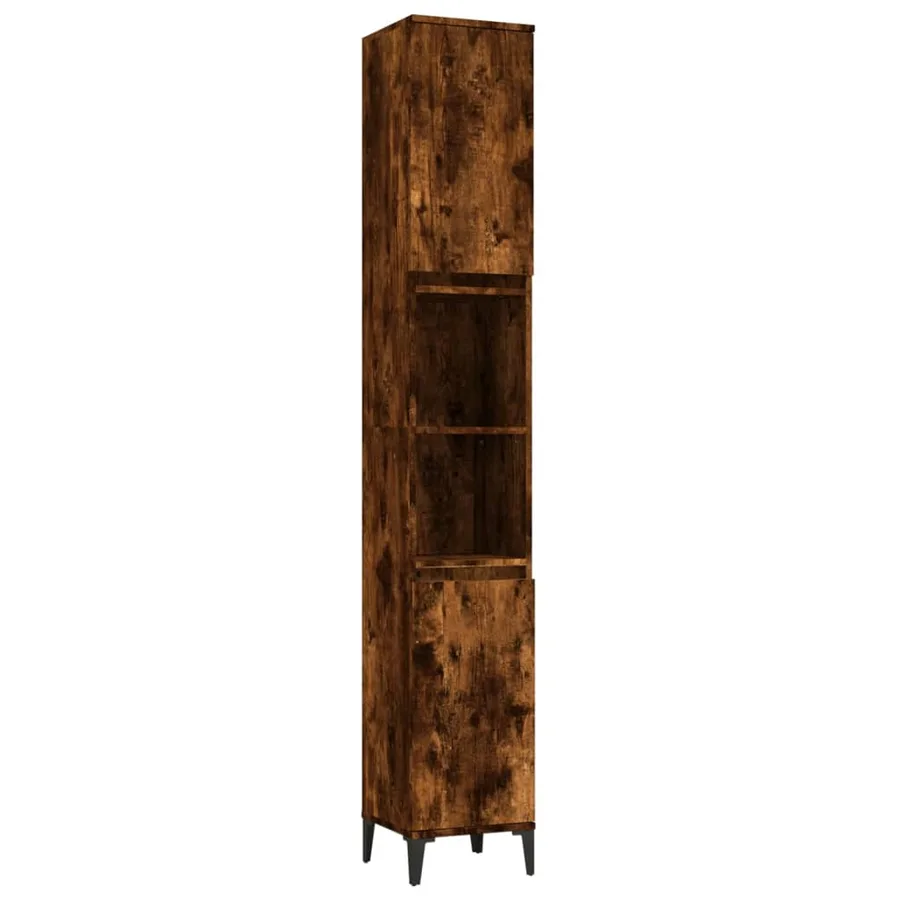 Ensemble de meubles de salle de bain 3 pcs Chêne fumé - 6