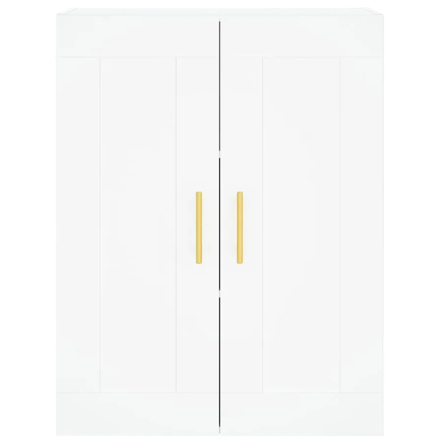 Buffet haut Blanc 69,5x34x180 cm Bois d'ingénierie - 6