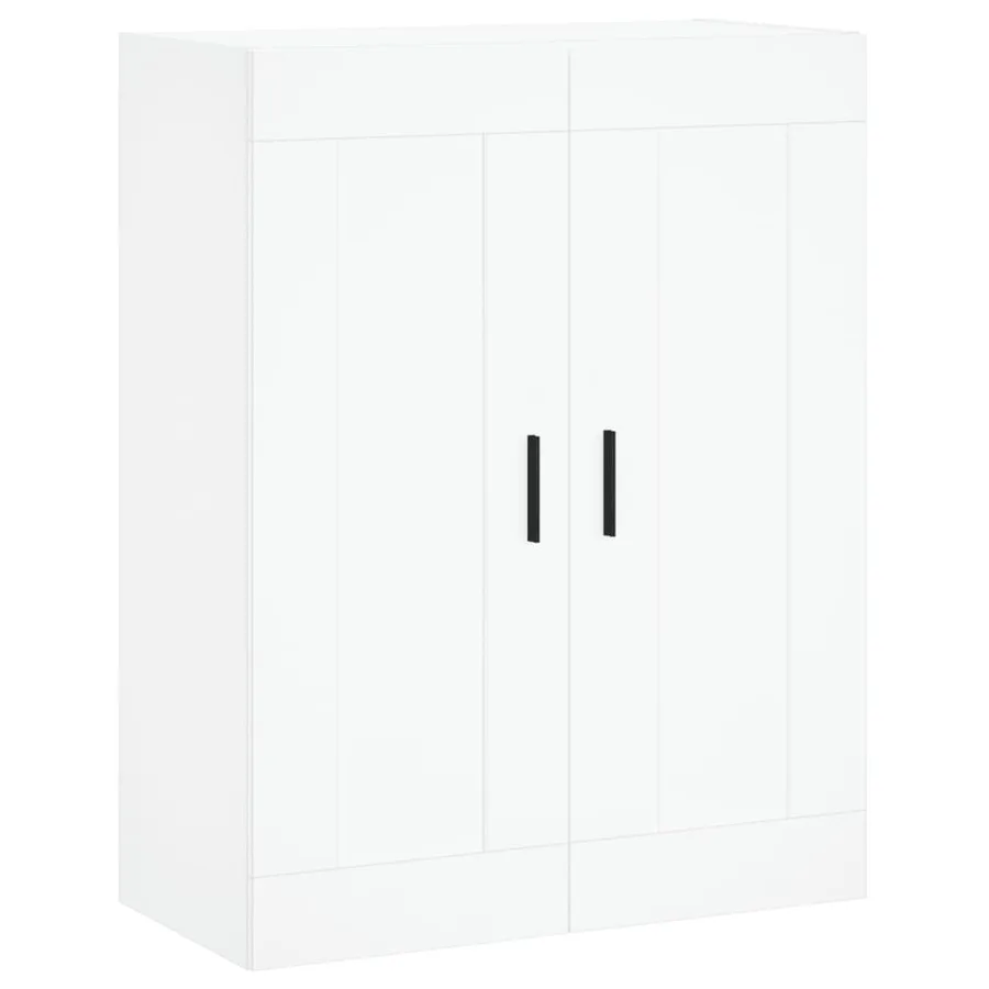 Buffet haut Blanc 69,5x34x180 cm Bois d'ingénierie - 5