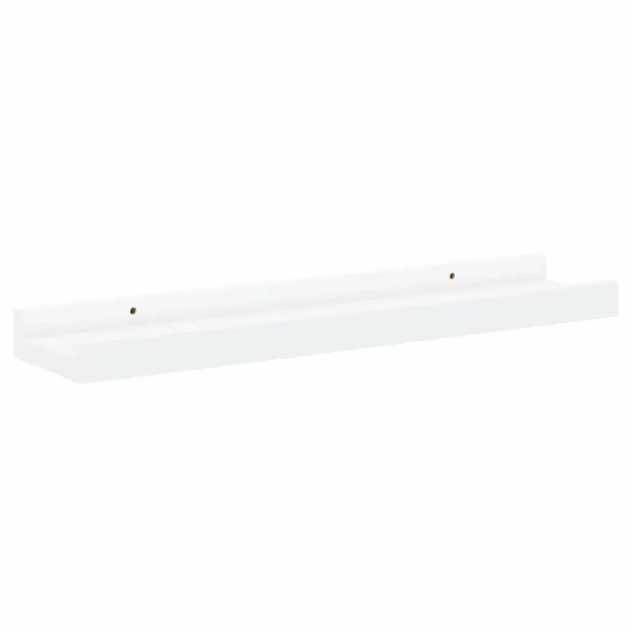 Étagères à rebord pour cadre photo 2 pcs Blanc 40x9x3 cm MDF - 5