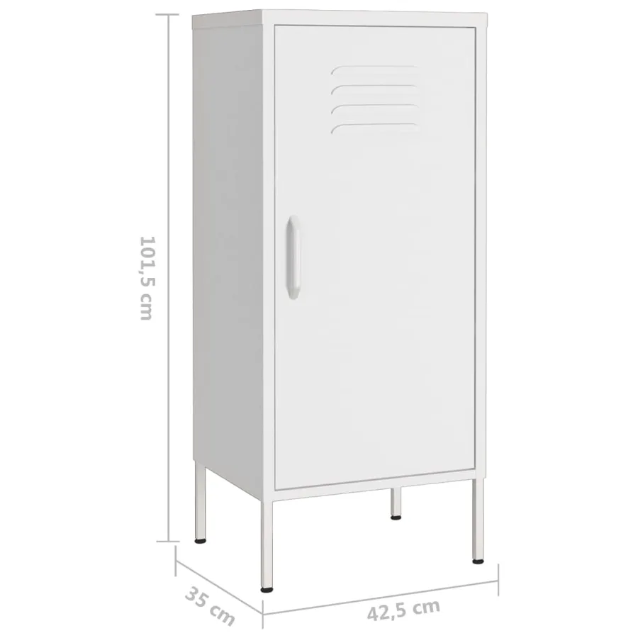 Armoire de rangement Blanc 42,5x35x101,5 cm Acier - 8