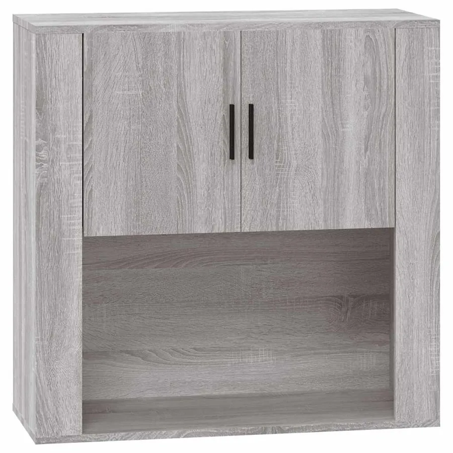 Armoire murale Sonoma gris 80x33x80 cm Bois d'ingénierie - 2
