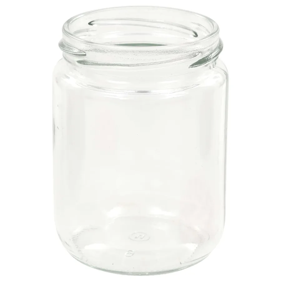 Pots à confiture Couvercle blanc et rouge 96 pcs Verre 230 ml - 5