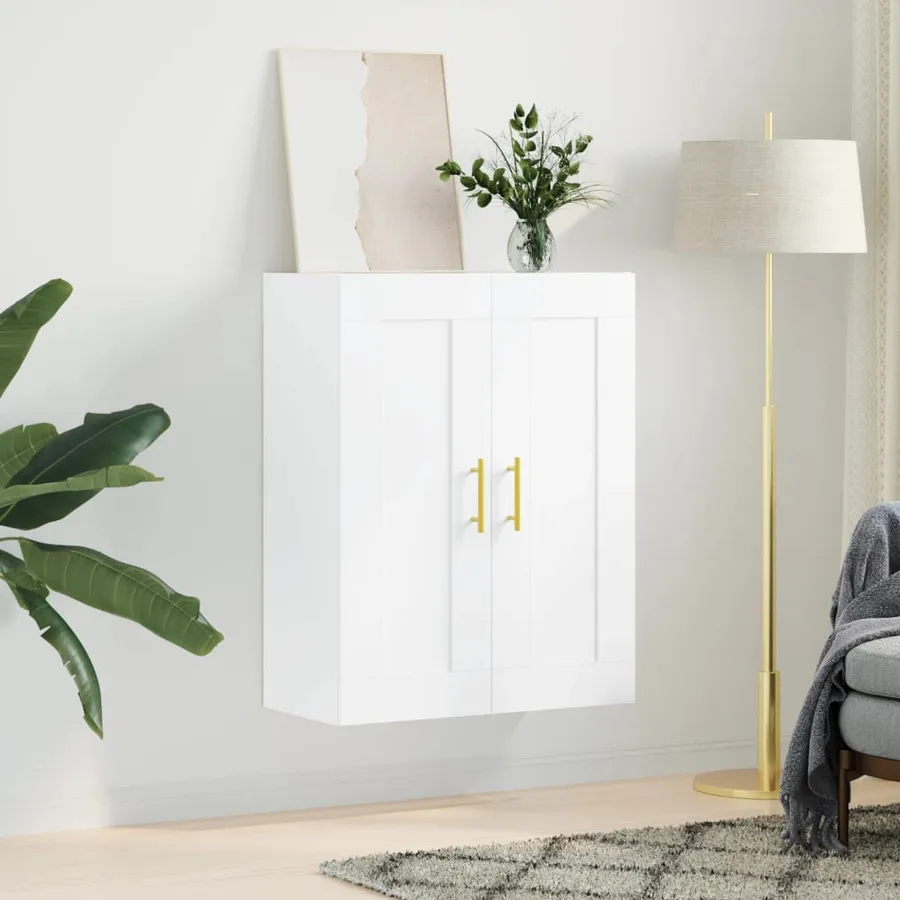 Armoire murale blanc 69,5x34x90 cm bois d'ingénierie - 3