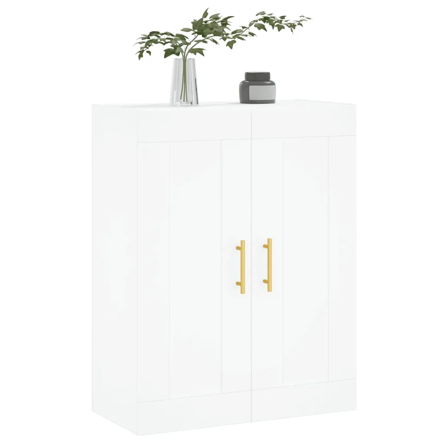 Armoire murale blanc 69,5x34x90 cm bois d'ingénierie - 4