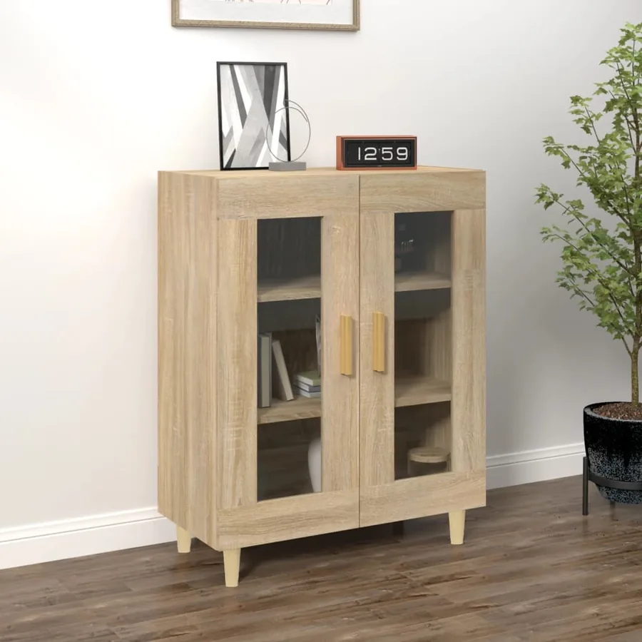 Buffet chêne sonoma 69,5x34x90 cm bois d'ingénierie