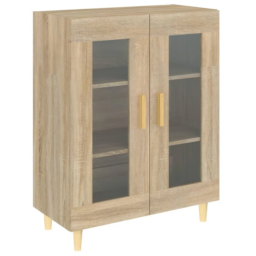 Buffet chêne sonoma 69,5x34x90 cm bois d'ingénierie - 2