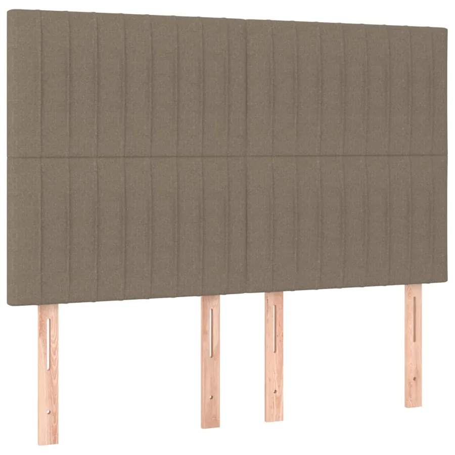 Tête de lit Taupe 144x5x118/128 cm Tissu - 2