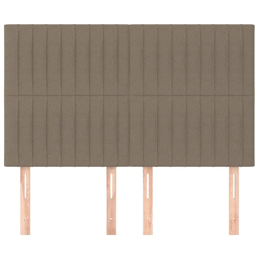 Tête de lit Taupe 144x5x118/128 cm Tissu - 3
