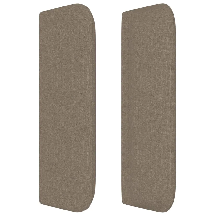 Tête de lit avec oreilles Taupe 147x16x78/88 cm Tissu - 4