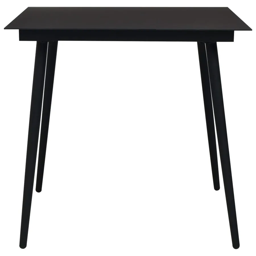 Ensemble à manger de jardin 3 pcs Corde en coton et acier Noir - 4