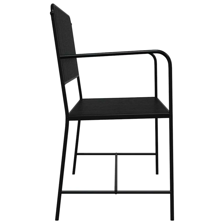 Banc de jardin Noir 103,5 x 51,5 x 90 cm Acier - 5