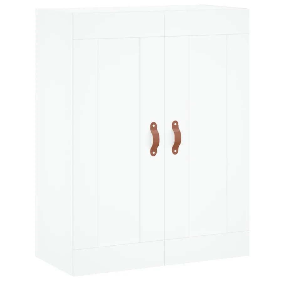 Armoires murales 2 pcs blanc bois d'ingénierie - 5