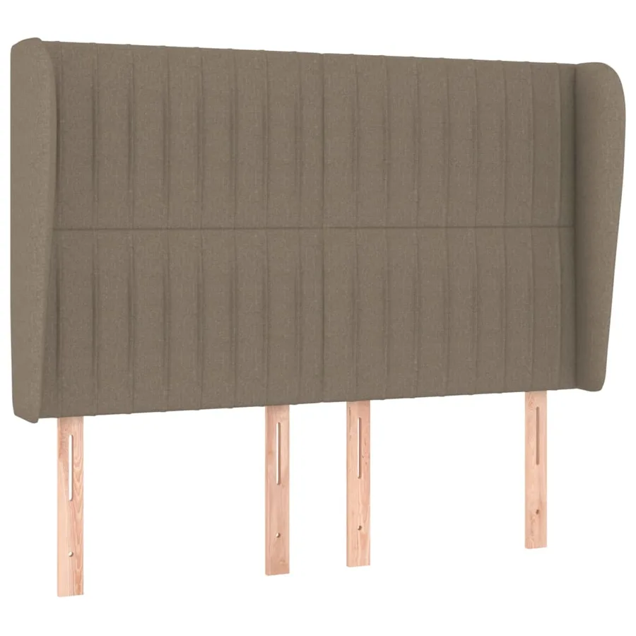 Tête de lit avec oreilles Taupe 147x23x118/128 cm Tissu - 2