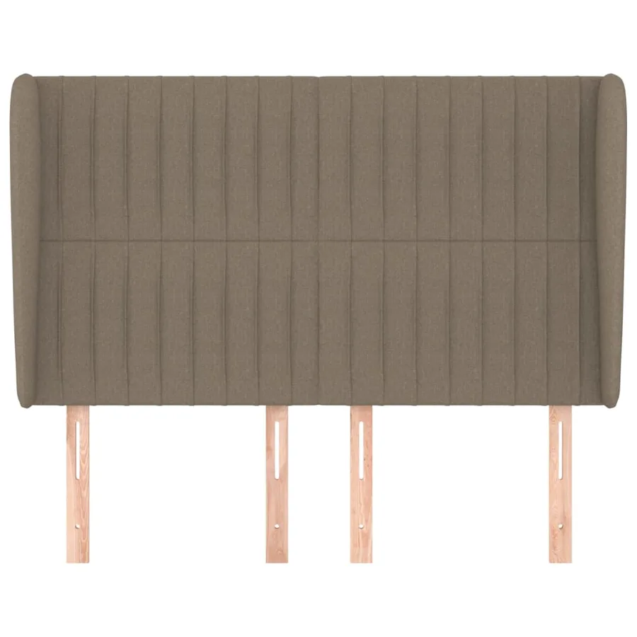 Tête de lit avec oreilles Taupe 147x23x118/128 cm Tissu - 3