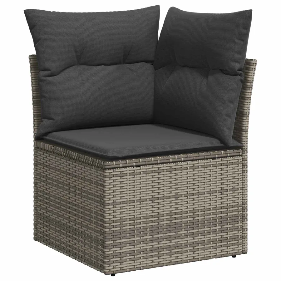 Ensemble de canapé de jardin avec coussin 9 pcs Gris - 7