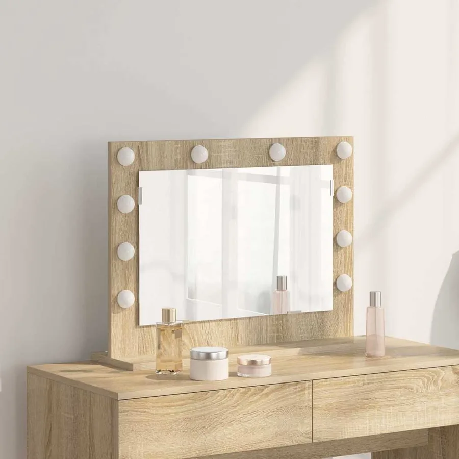 Miroir de vanité Rectangulaire Chêne Sonoma 60 x 45 x 18 cm