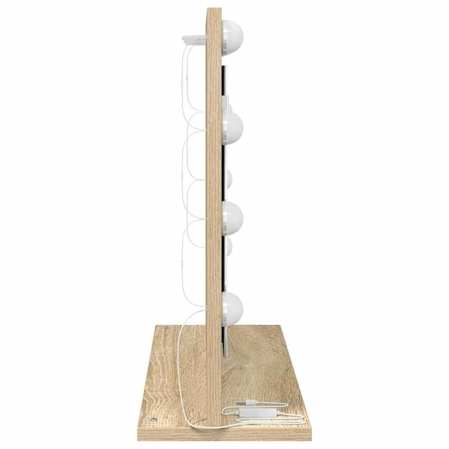 Miroir de vanité Rectangulaire Chêne Sonoma 60 x 45 x 18 cm - 5