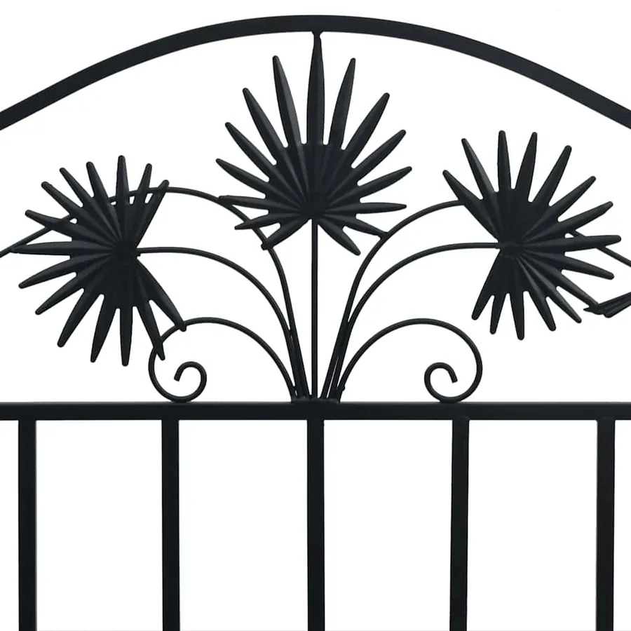 Banc de jardin Noir 104 x 52,5 x 89 cm Acier - 8