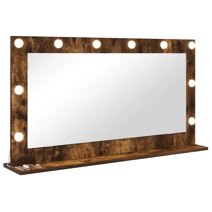 Miroir de vanité Rectangulaire Chêne fumé 100 x 55 x 18 cm - 2