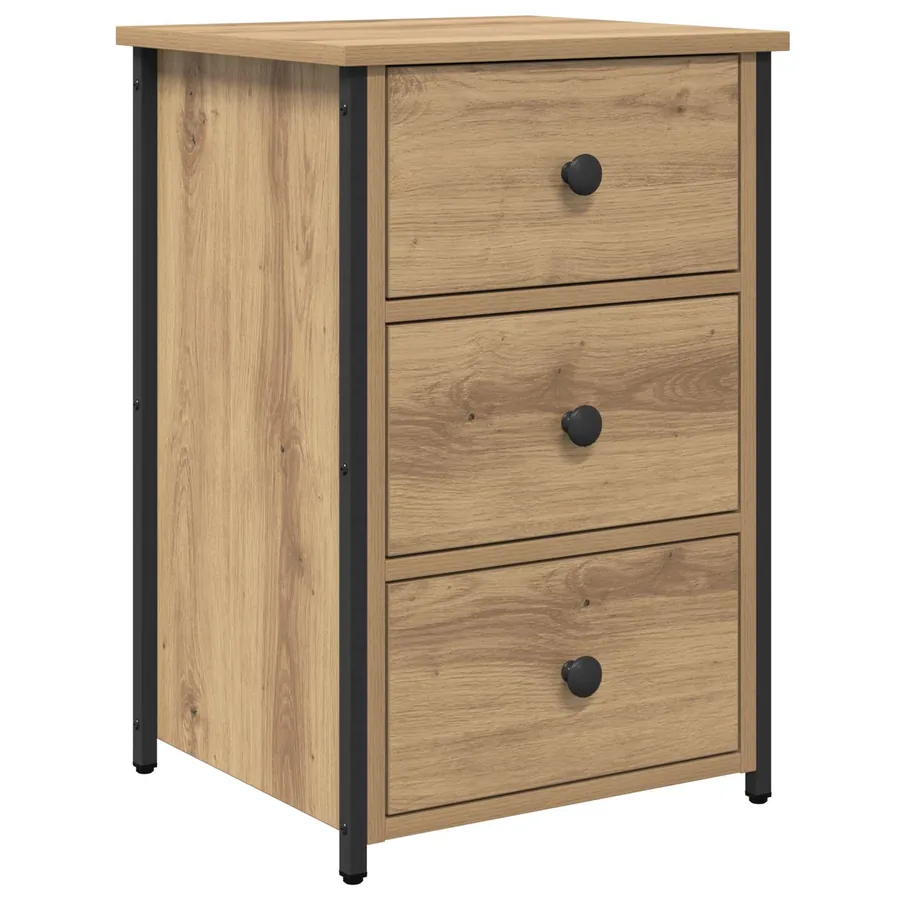 Cabinet de chevet 2 pc Marron 40 x 36 x 60 cm - 5