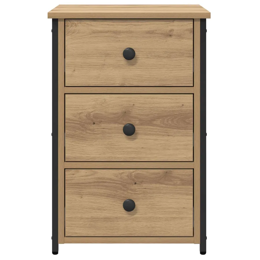 Cabinet de chevet 2 pc Marron 40 x 36 x 60 cm - 7
