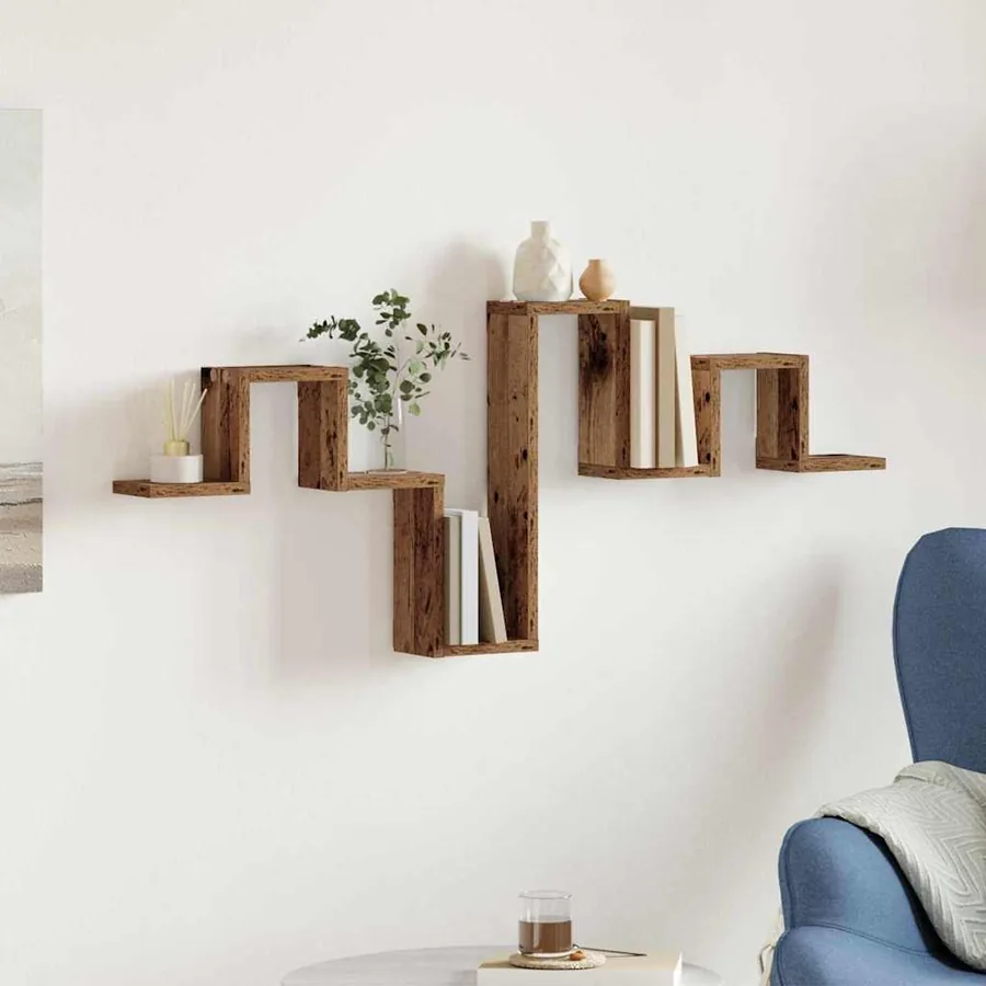 Étagère Murale Montage mural Bois ancien 104,5 x 43 x 10 cm - 4