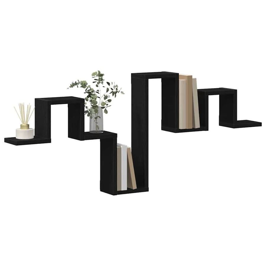 Étagère Murale Montage mural Chêne noir 104,5 x 43 x 10 cm - 3