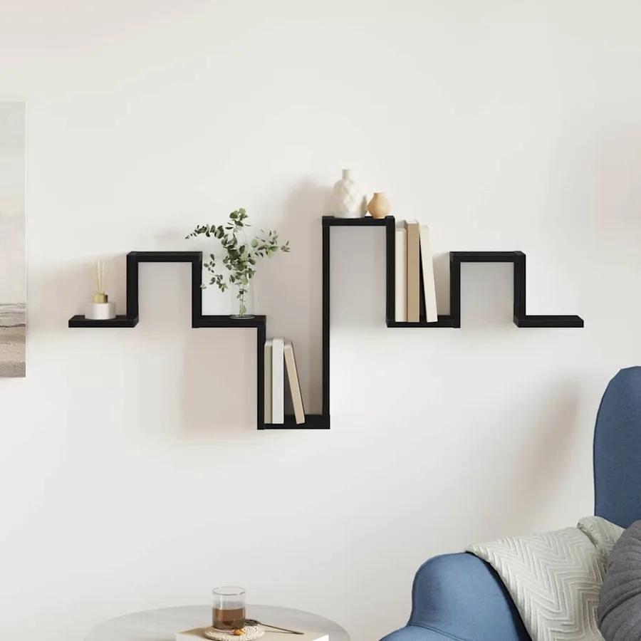 Étagère Murale Montage mural Chêne noir 104,5 x 43 x 10 cm - 4
