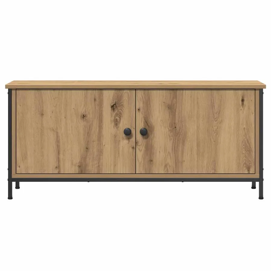 Meuble TV Chêne artisanal 100 x 35 x 45 cm Bois d'ingénierie - 6