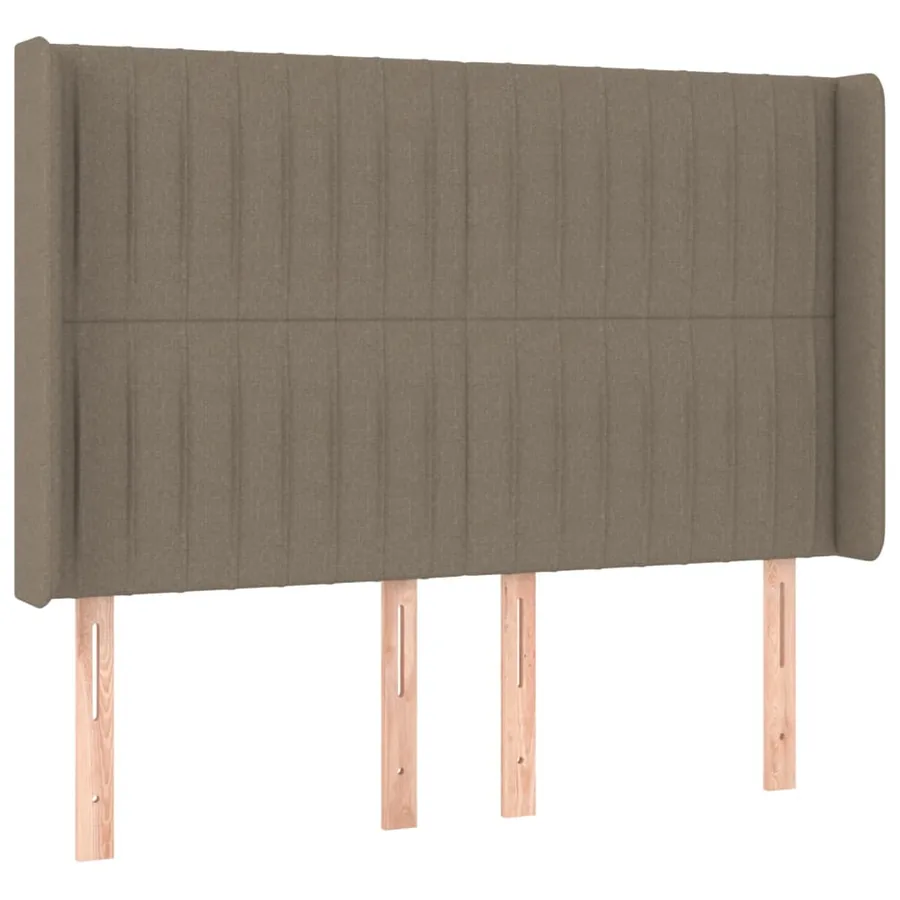Tête de lit avec oreilles Taupe 147x16x118/128 cm Tissu - 2