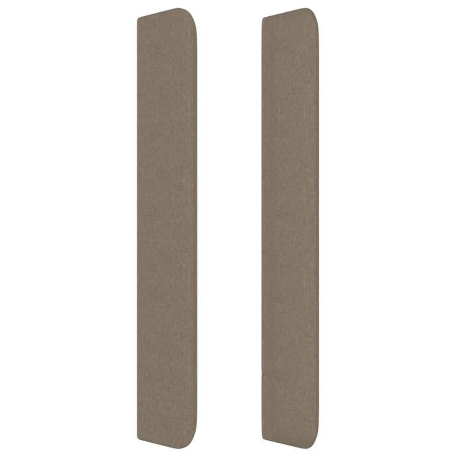 Tête de lit avec oreilles Taupe 147x16x118/128 cm Tissu - 4