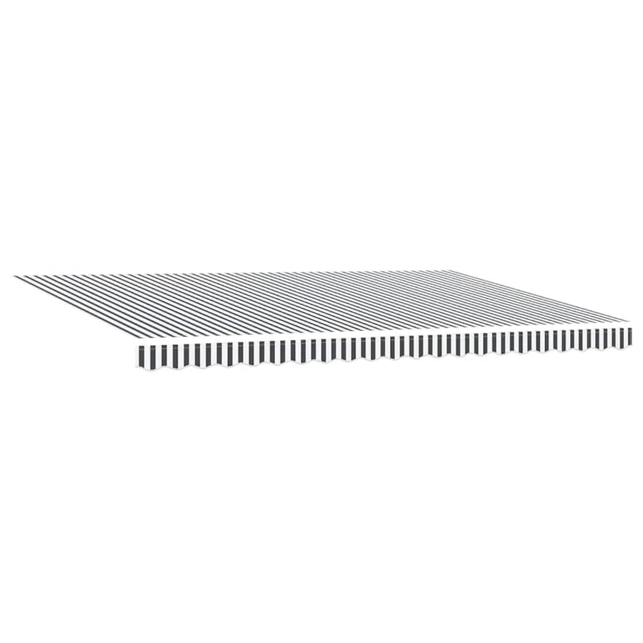 Auvent rétractable anthracite et blanc 5x3 m tissu et aluminium - 4