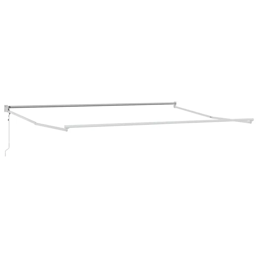 Auvent rétractable anthracite et blanc 5x3 m tissu et aluminium - 5