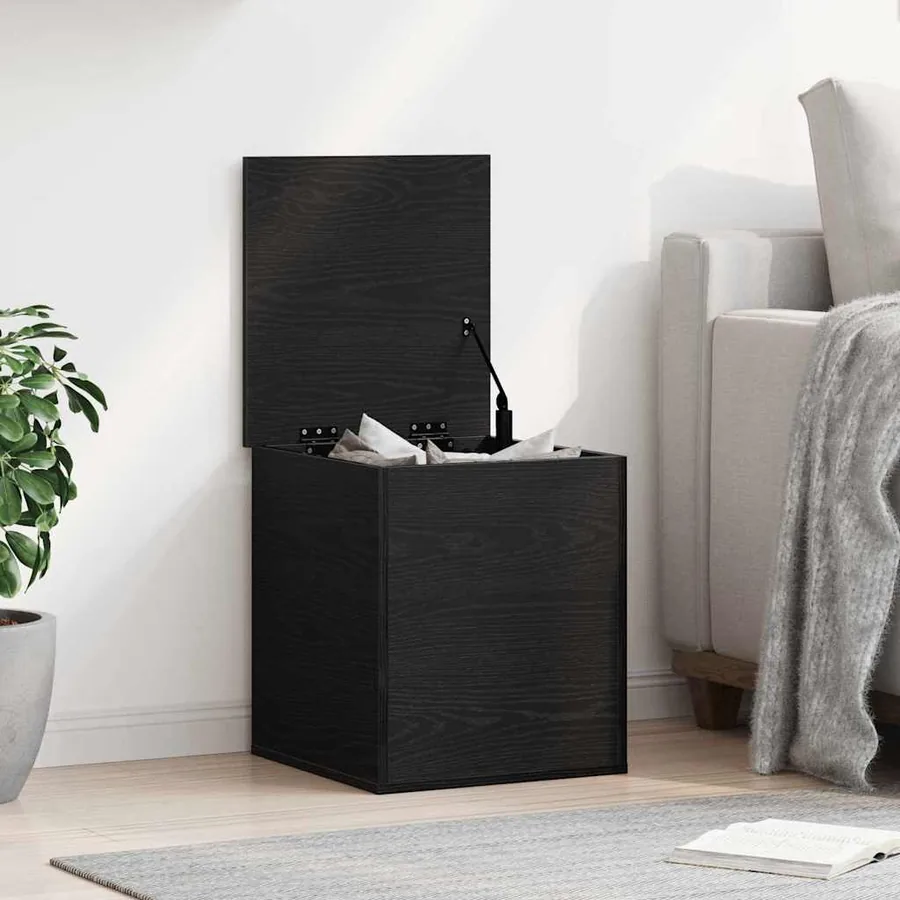 Boîte de Rangement Chêne noir 40 x 42 x 46 cm Bois d'ingénierie