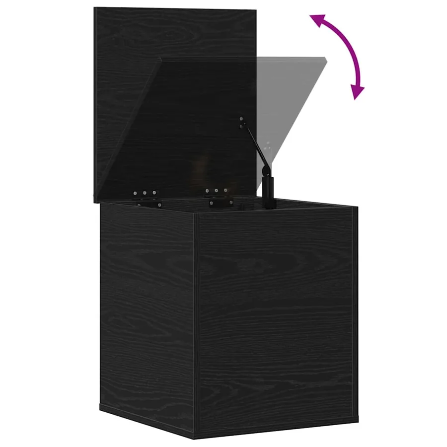 Boîte de Rangement Chêne noir 40 x 42 x 46 cm Bois d'ingénierie - 8
