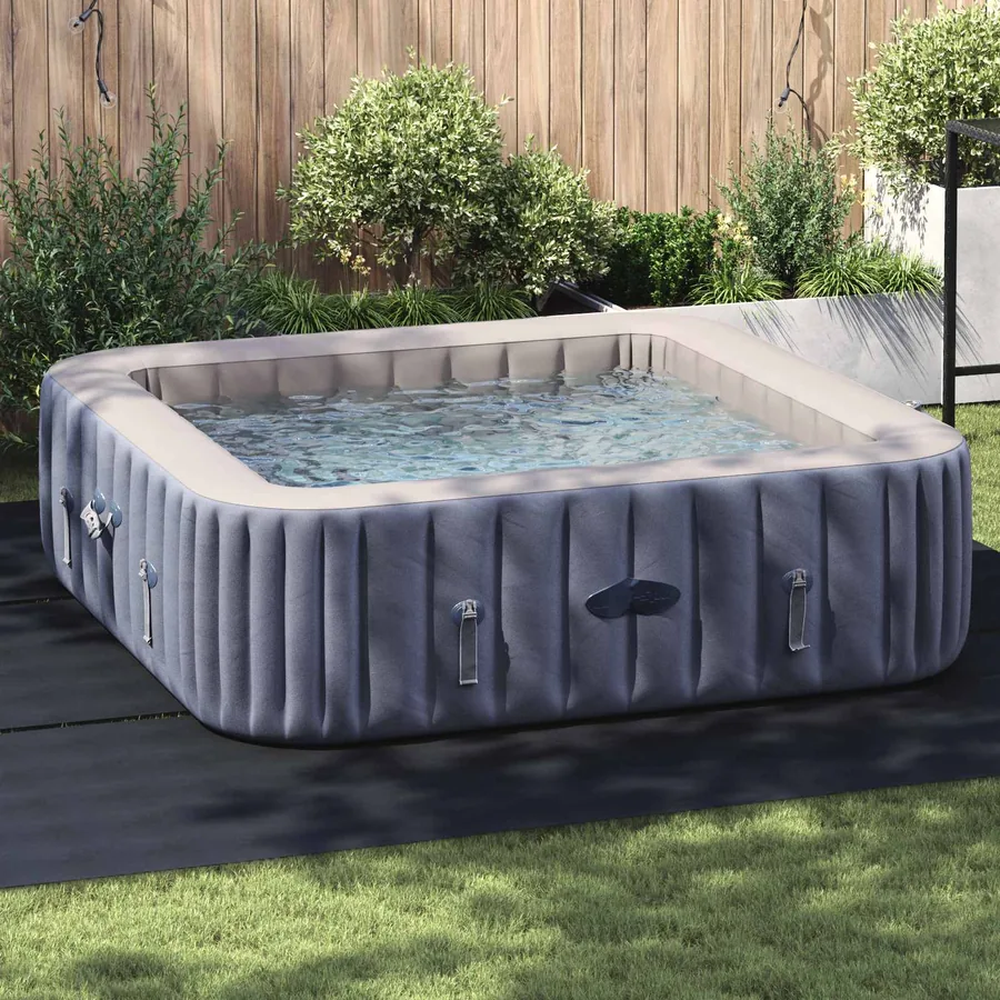 Tapis de piscine Noir 396 x 396 x 0,1 cm Tissu non tissé