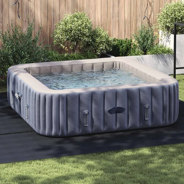 Tapis de piscine Noir 396 x 396 x 0,1 cm Tissu non tissé