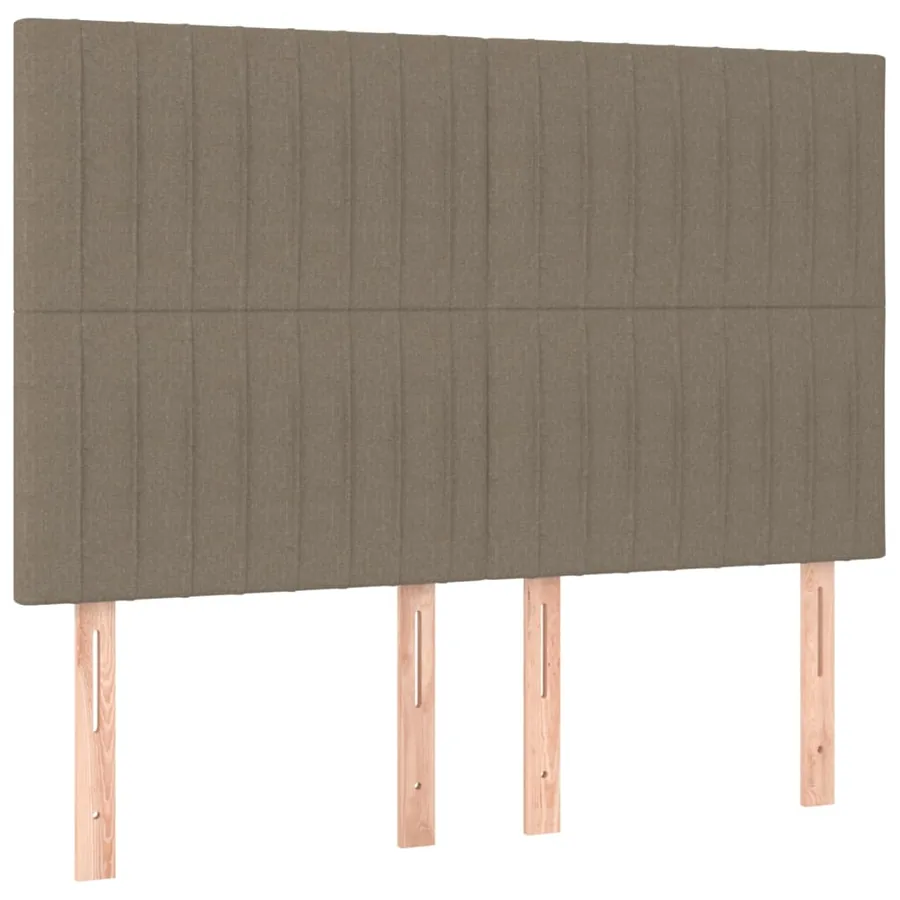 Sommier à lattes de lit avec matelas Taupe 140x200 cm Tissu - 5