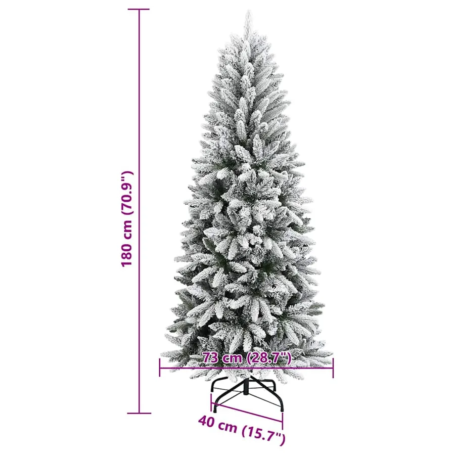 Sapin de Noël artificiel avec 300 LED avec support Blanc 180 cm - 20