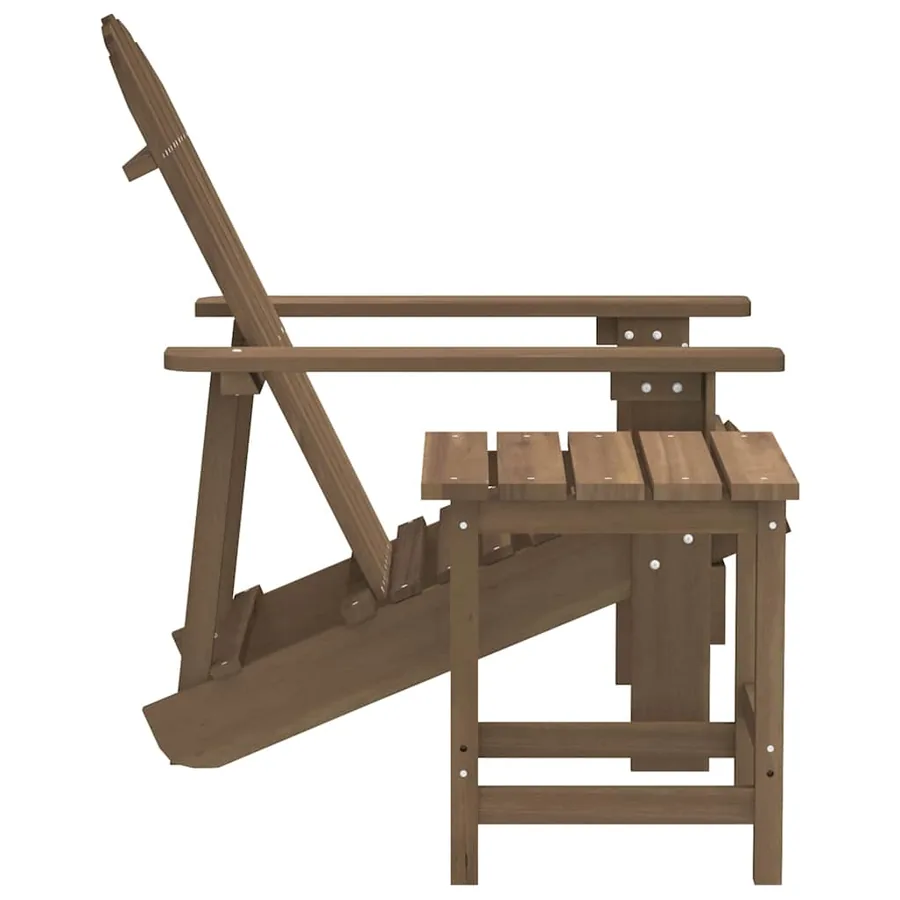 Chaise de jardin Adirondack avec table Bois de sapin Marron - 5