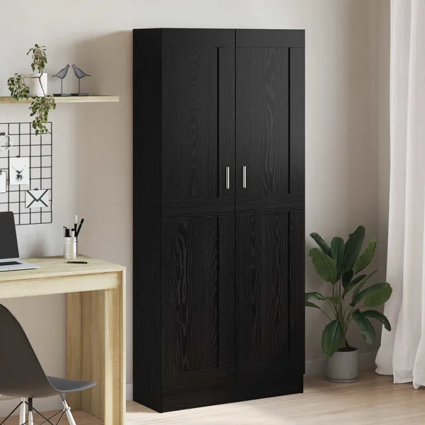 Bibliothèque Chêne noir 82,5 x 30,5 x 185 cm Bois d'ingénierie
