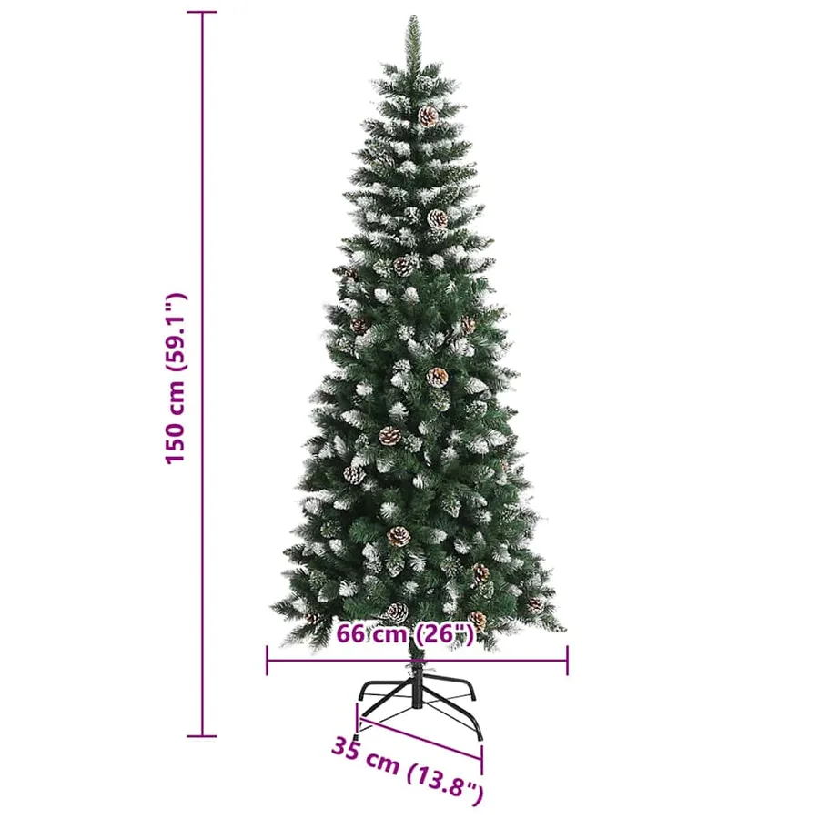 Sapin de Noël artificiel Vert 150 cm PVC, plastique et acier - 19