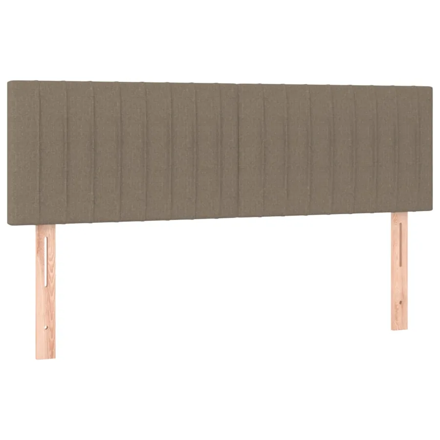 Tête de lit à LED Taupe 144x5x78/88 cm Tissu - 4