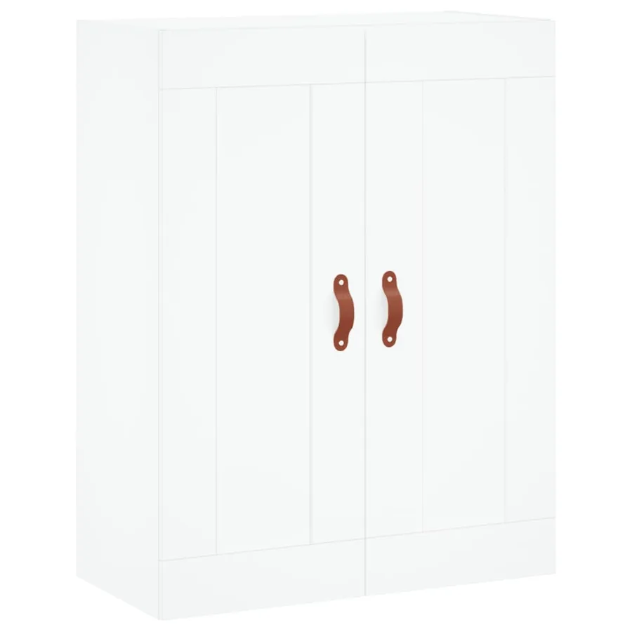 Buffet haut Blanc 69,5x34x180 cm Bois d'ingénierie - 4