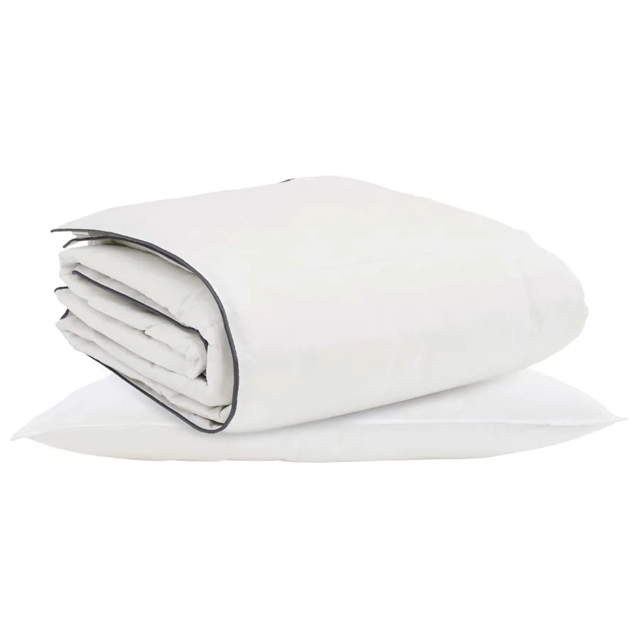 Duvet d'hiver avec oreiller 2 pcs Blanc Plume de canard - 2