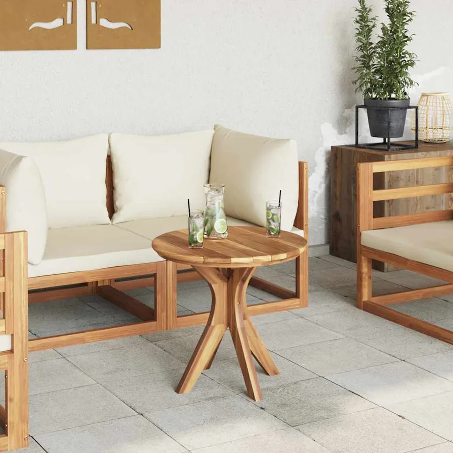 Table d'appoint Marron 55 x 55 x 51 cm Bois de teck massif - 4