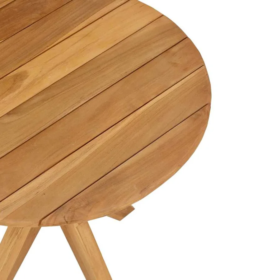 Table d'appoint Marron 55 x 55 x 51 cm Bois de teck massif - 6