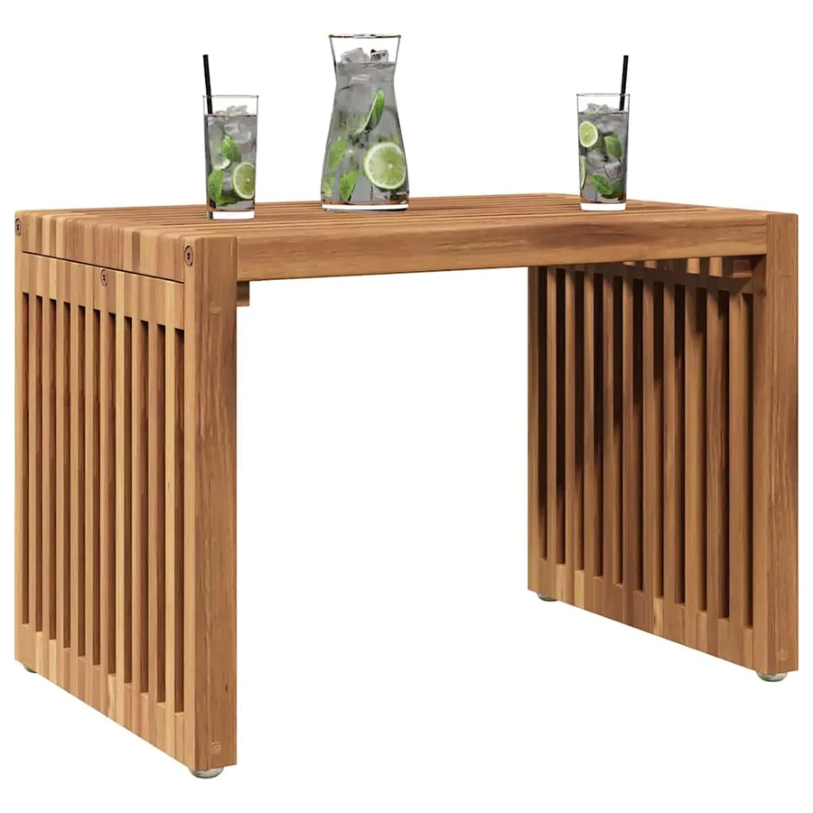 Table d'appoint de jardin Marron 50 x 32,5 x 35 cm - 3