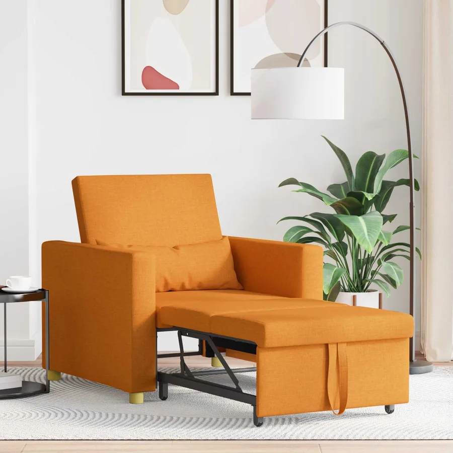 Canapé-lit escamotable simple Jaune foncé 90 x 165 x 87 cm - 3